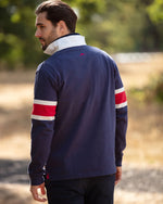 Load image into Gallery viewer, Navy Hooped Rugger
