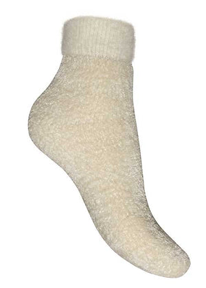Cream Chenille Socks