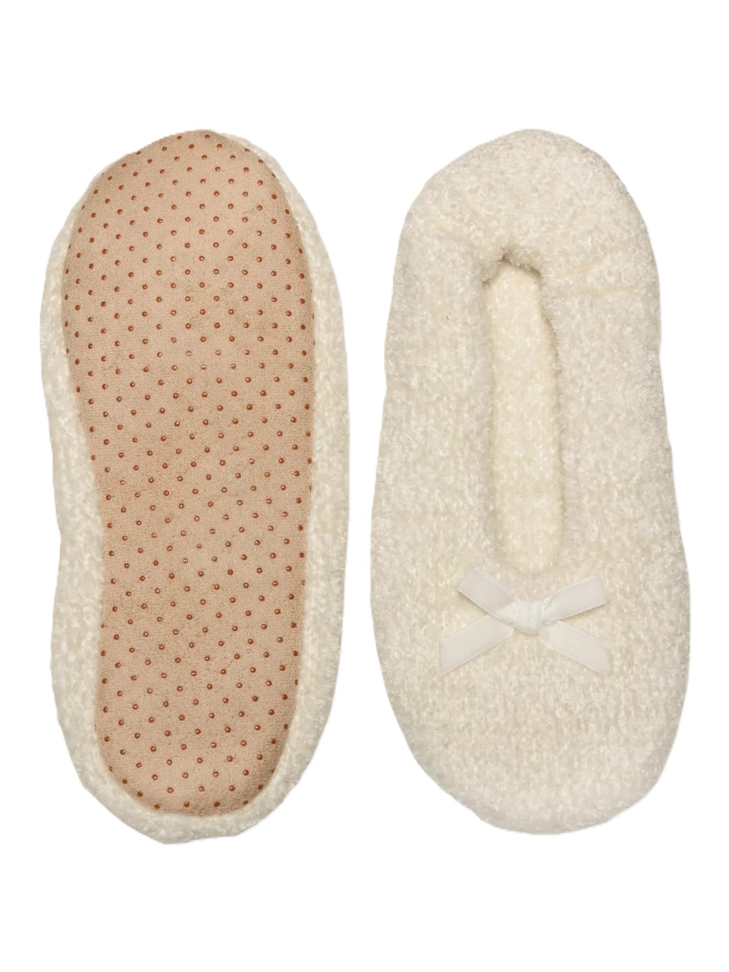 Cream Cosy Chenille Slippers