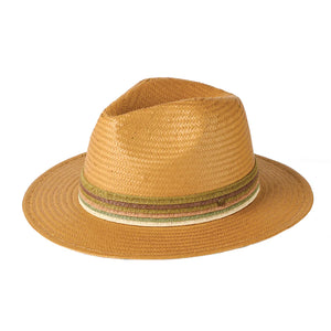 Tobacco Straw Fedora Hat