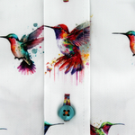 Load image into Gallery viewer, Claudio Lugli Watercolour Hummingbird Shirt White
