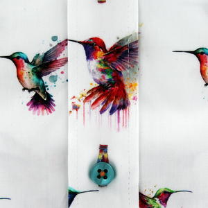 Claudio Lugli Watercolour Hummingbird Shirt White