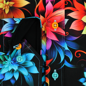 Claudio Lugli Floral Multicolured Shirt Black