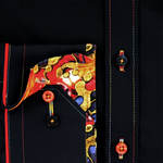 Load image into Gallery viewer, Claudio Lugli Multicolour Stitching Shirt Navy
