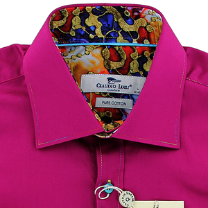 Claudio Lugli Multicolour Stitching Shirt Pink