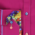 Load image into Gallery viewer, Claudio Lugli Multicolour Stitching Shirt Pink
