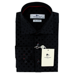 Load image into Gallery viewer, Claudio Lugli Flocked Dots Shirt Black
