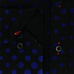 Load image into Gallery viewer, Claudio Lugli Flocked Dots Shirt Blue
