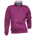 Load image into Gallery viewer, Crew Classic Half Zip Sweatshirt Berry
