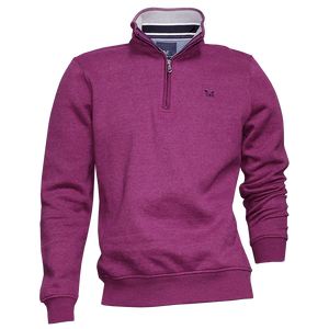 Crew Classic Half Zip Sweatshirt Berry