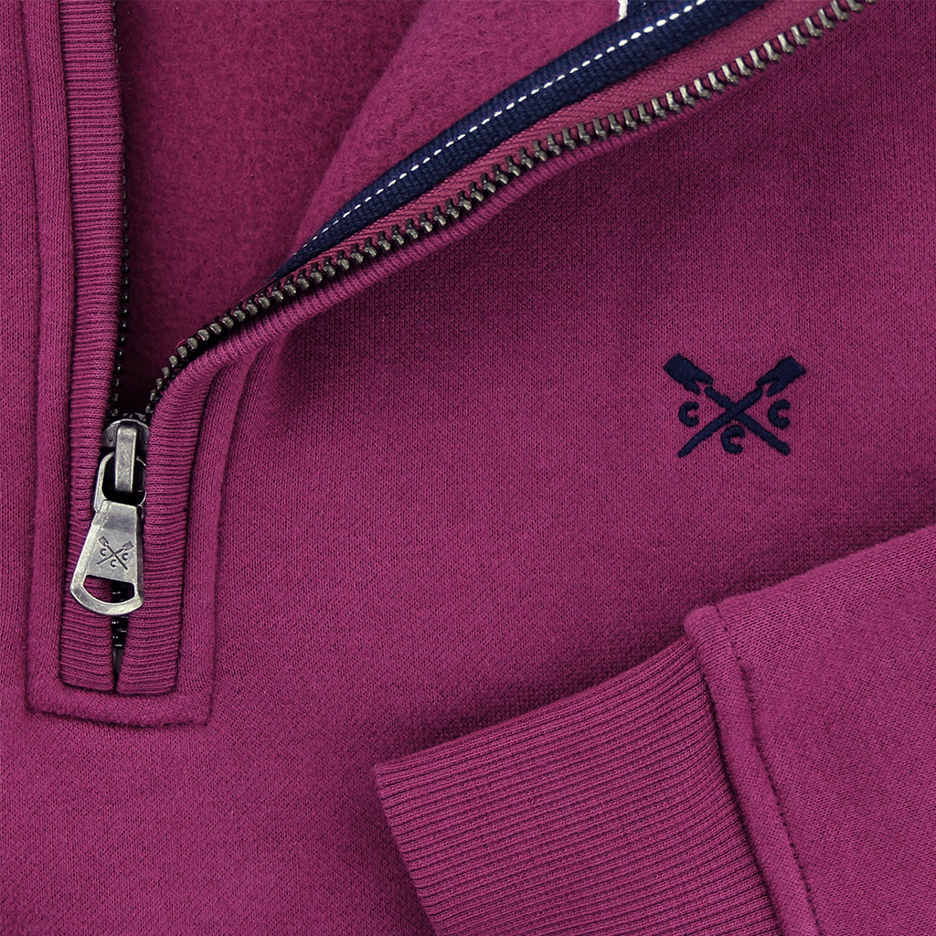 Crew Classic Half Zip Sweatshirt Berry