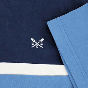 Crew Blue Multi Short Sleeve Stripe Rugby Shirt