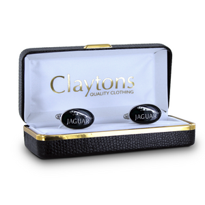 Jaguar Rhodium Cufflinks Silver