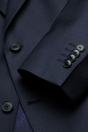 Navy Check Jacket