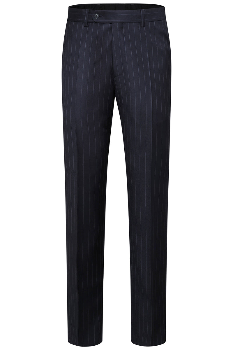 Navy Stripe Trousers Regular Length