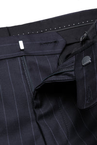 Navy Stripe Trousers Regular Length