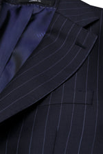 Load image into Gallery viewer, Navy Stripe Jacket Regular Length
