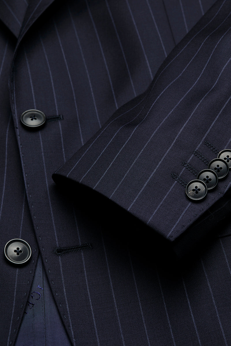 Navy Stripe Jacket Regular Length