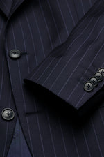 Load image into Gallery viewer, Navy Stripe Jacket Regular Length
