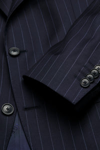 Navy Stripe Jacket Regular Length