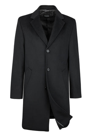 Black Wool Cashmere Overcoat