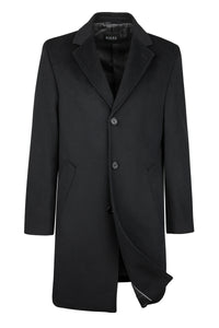 Black Wool Cashmere Overcoat