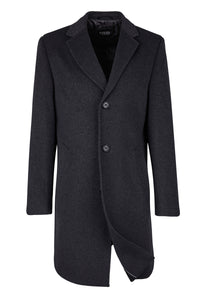Charcoal Wool Cashmere Overcoat