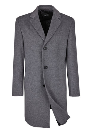 Silver Wool Cashmere Overcoat
