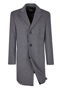 Silver Wool Cashmere Overcoat