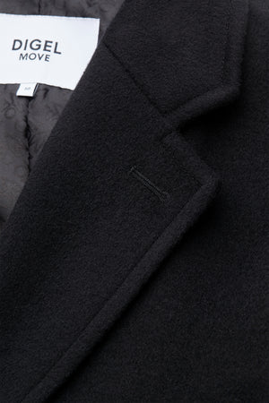 Black Wool Cashmere Overcoat