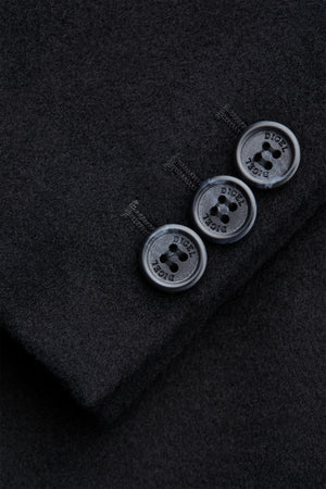 Black Wool Cashmere Overcoat
