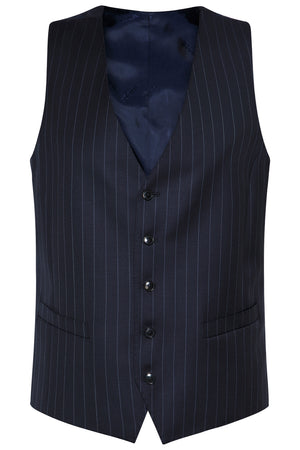 Navy Stripe Waistcoat