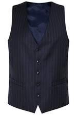 Load image into Gallery viewer, Navy Stripe Waistcoat

