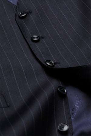 Navy Stripe Waistcoat