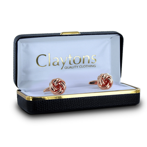 Dalaco Rose Gold Knot Cufflinks