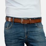 Load image into Gallery viewer, Cognac Dallas Jeans Belt
