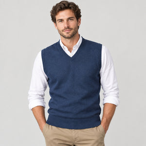 Dark Denim V-Neck Slipover