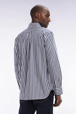 Load image into Gallery viewer, Navy Block Striped Shirt
