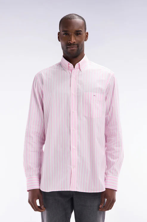 Pink Block Striped Shirt