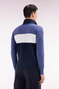 Blue Knitted Rugby Top