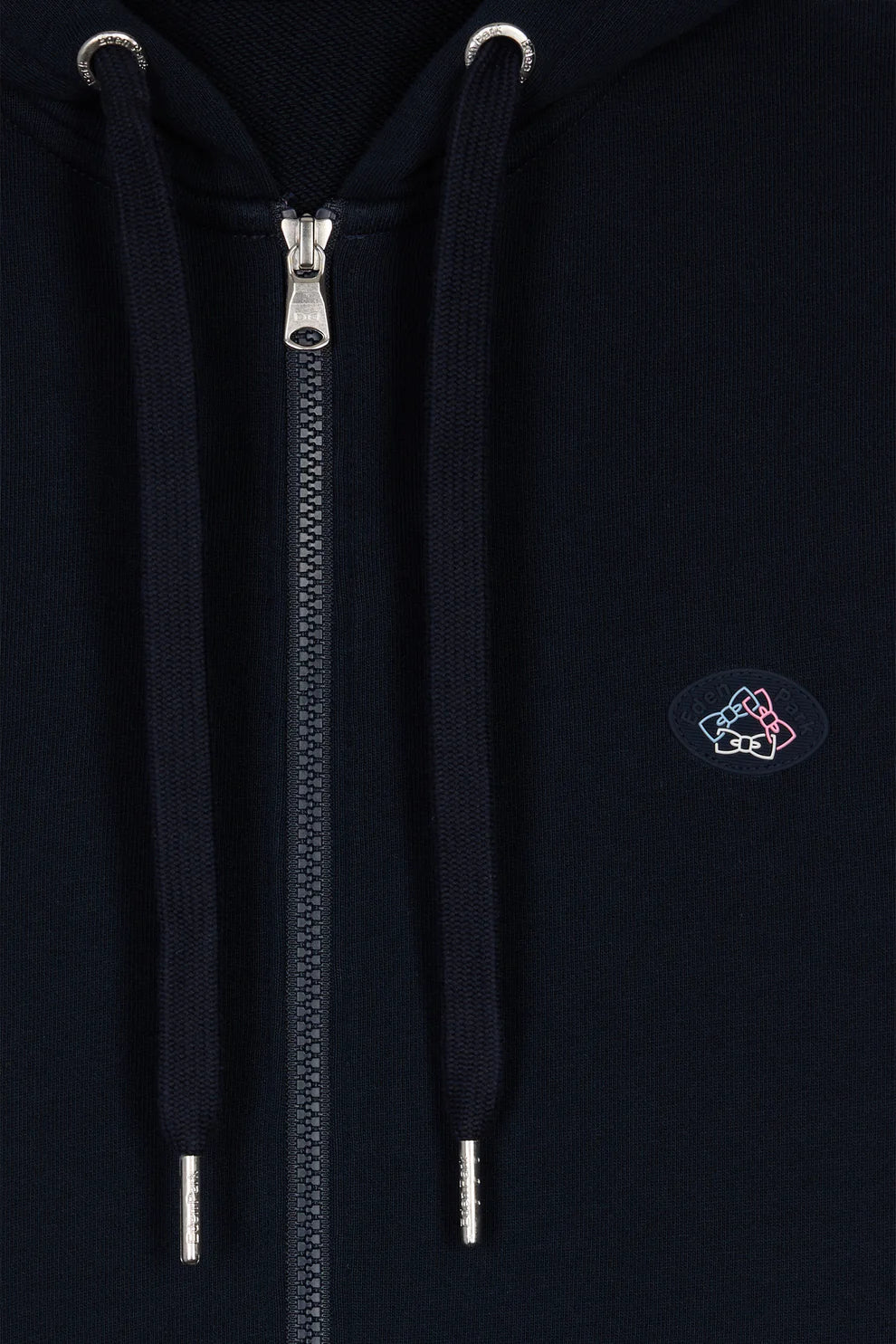 Navy Colourblock Zip Hoodie