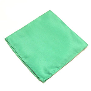 Van Buck Plain Silk Pocket Square Emerald Green