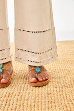 Load image into Gallery viewer, Ecru Openwork Bell Bottom Jeans
