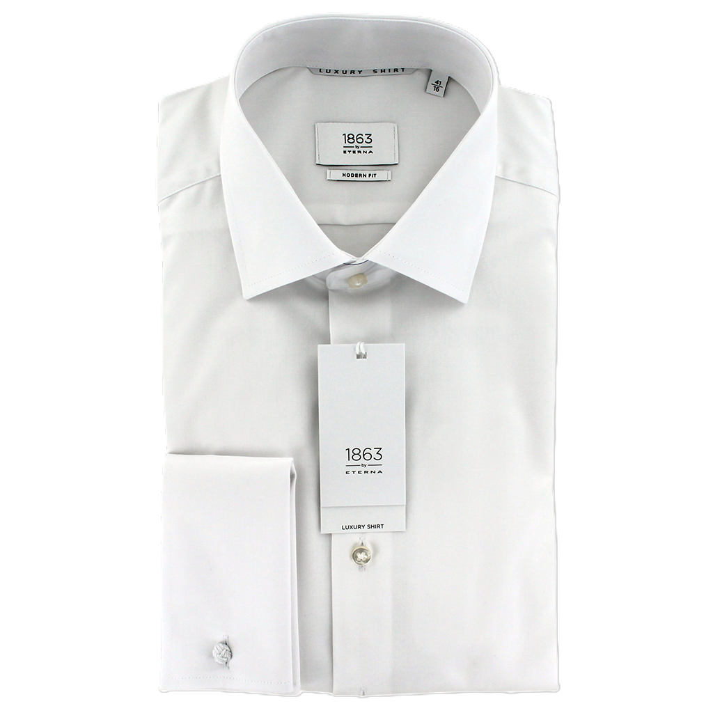 Eterna Modern Fit Double Cuff Luxury Business Shirt White