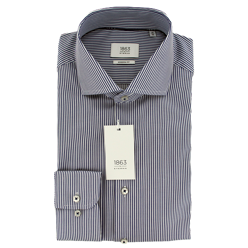 Eterna Modern Fit Stripe Luxury Business Shirt