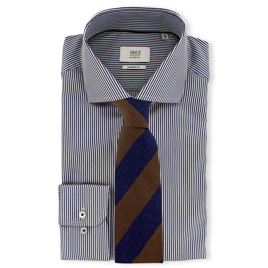 Eterna Modern Fit Stripe Luxury Business Shirt