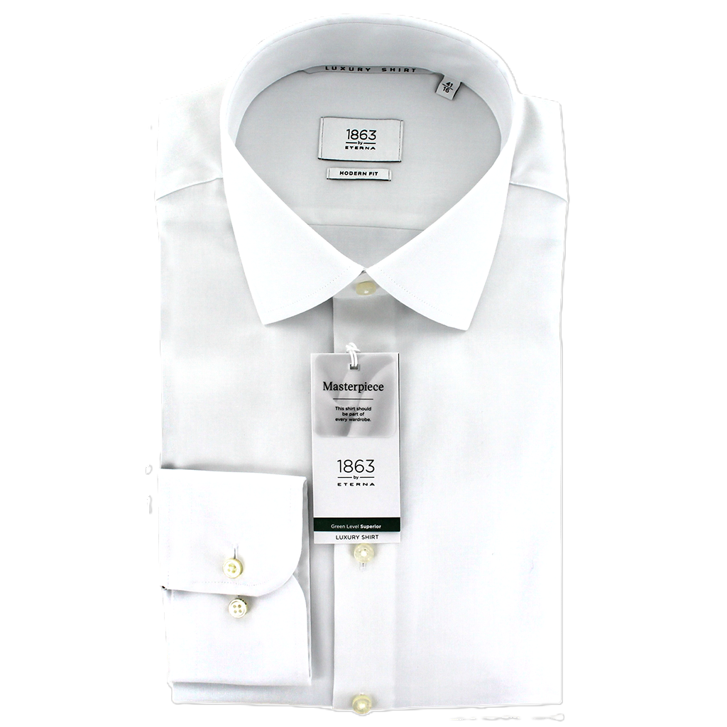 Eterna Modern Fit Luxury Twill Business Shirt White