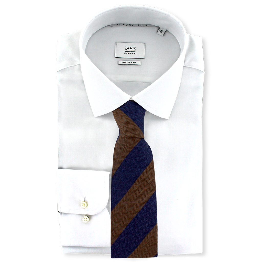 Eterna Modern Fit Luxury Twill Business Shirt White