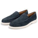 Load image into Gallery viewer, Navy Suede Loafers
