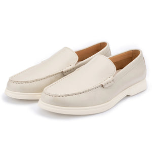 Pearl Grain Leather Loafers